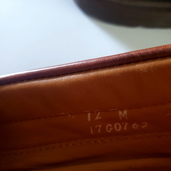 H.S. Trask Brown Leather Boat Shoes with Moccasin Stitching Size 12M - Picture 9 of 10